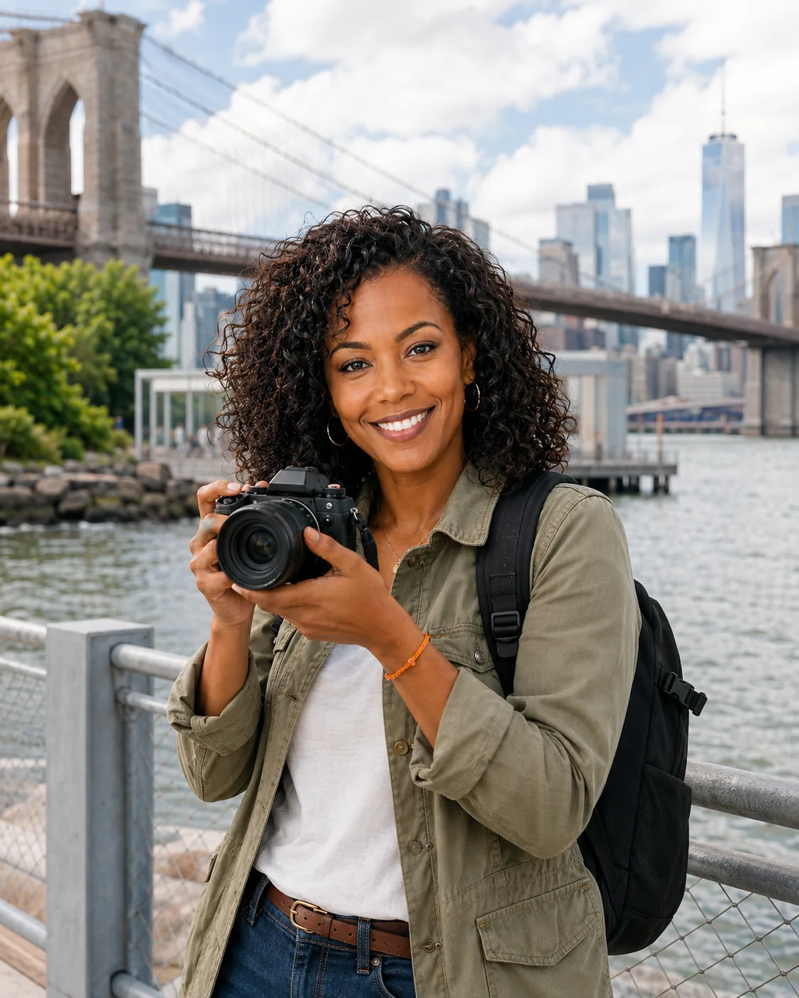 Carmen J. Moore photographing in New York
